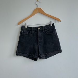 Madewell Perfect Jean Short, black, size 25